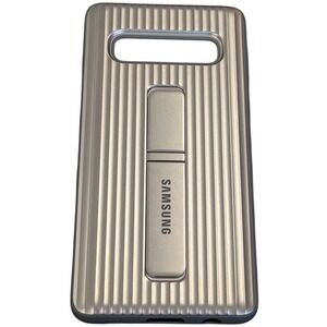 V4-O Samsung Rugged Protective Cover w/Kickstand for Samsung Galaxy S10 - Silver